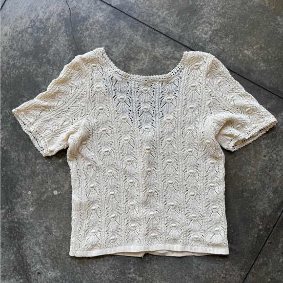 Sezane Cream Knit Cardigan - Picture 5 of 6